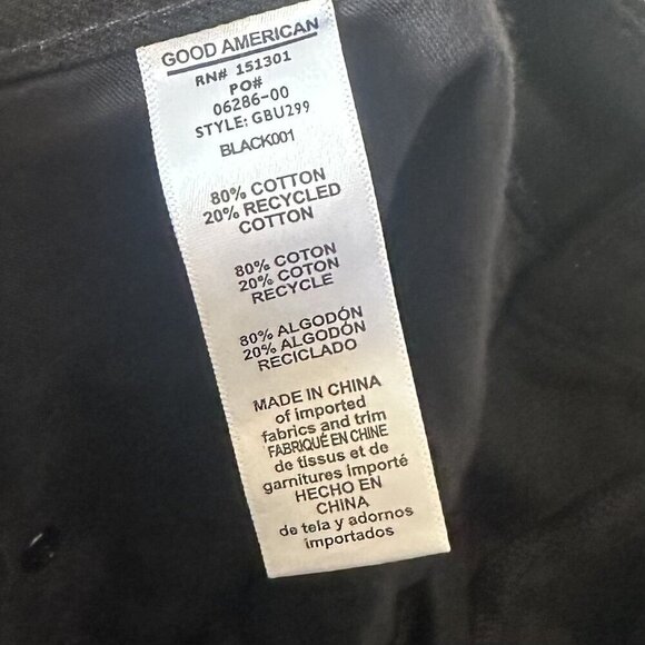 NWT Good American Cotton Uniform Relaxed Drawstring High Rise Denim 8/29 - Picture 5 of 9